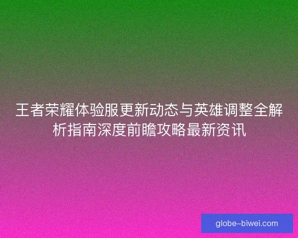 王者荣耀体验服更新动态与英雄调整全解析指南深度前瞻攻略最新资讯
